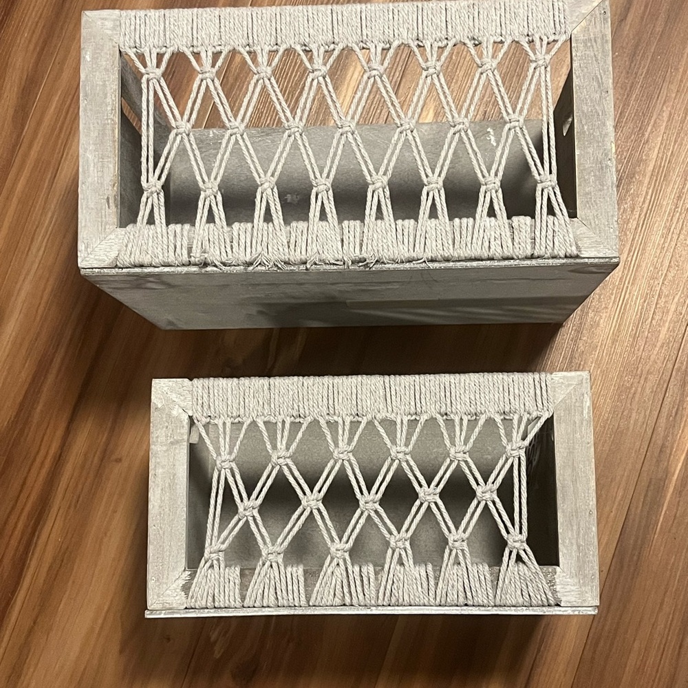 Gray Woven Decorative Basket Set